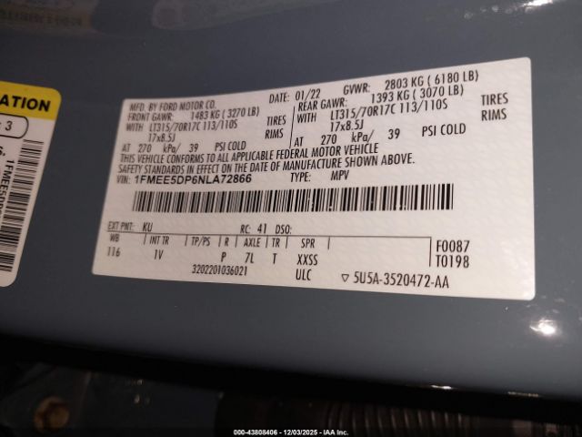 2022 FORD BRONCO 1FMEE5DP6NLA72866 Photo 8