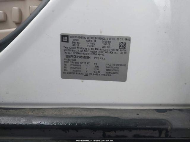 2013 CADILLAC SRX 3GYFNCE35DS518534 Photo 8