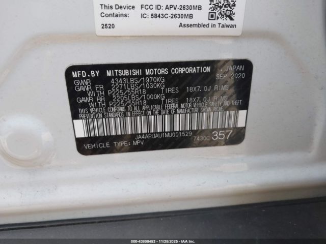 2021 MITSUBISHI OUTLANDER SPORT JA4APUAU1MU001529 Photo 8