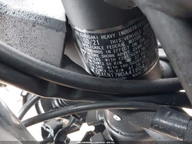 2021 KAWASAKI EX650 ML5EXEN17MDA41804 Photo 9