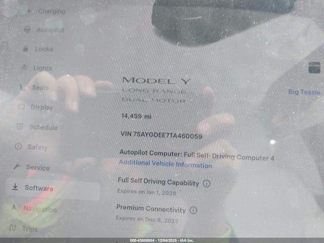 2026 TESLA MODEL Y 7SAYGDEE7TA460059 Photo 6