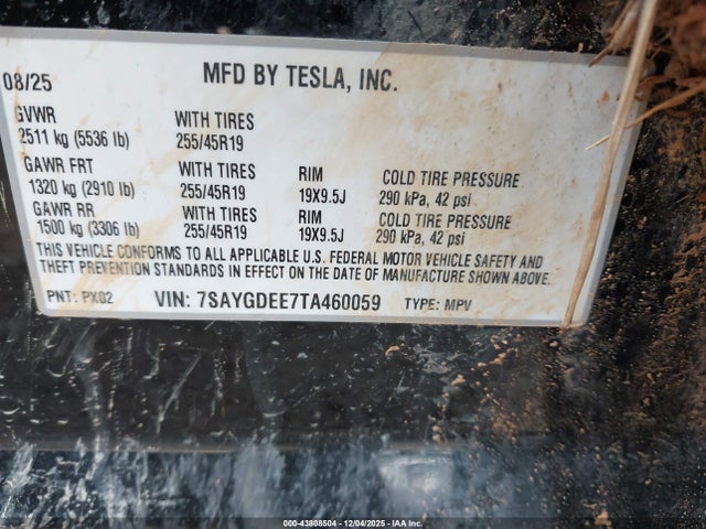 2026 TESLA MODEL Y 7SAYGDEE7TA460059 Photo 8