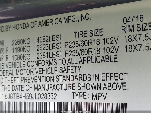 2018 ACURA RDX 5J8TB4H59JL028332 Photo 8