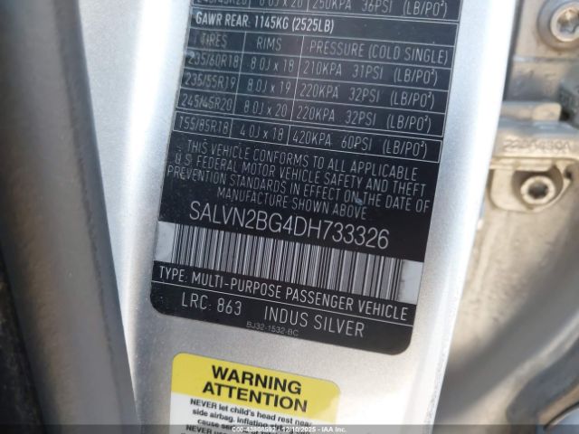 2013 LAND ROVER RANGE ROVER EVOQUE SALVN2BG4DH733326 Photo 8