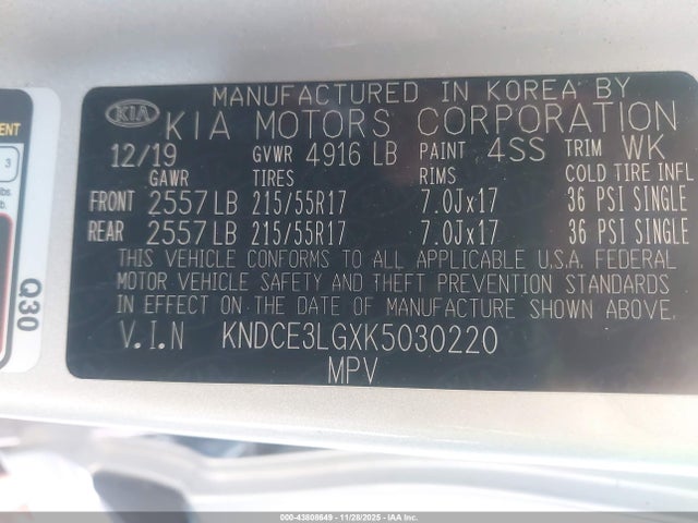 2019 KIA NIRO EV KNDCE3LGXK5030220 Photo 8