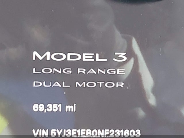 2022 TESLA MODEL 3 5YJ3E1EB0NF231603 Photo 6