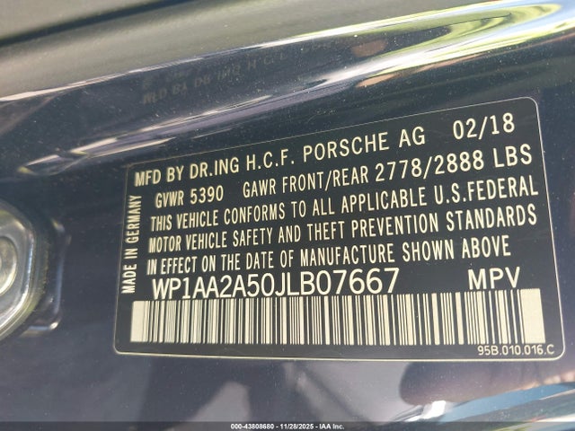 2018 PORSCHE MACAN WP1AA2A50JLB07667 Photo 8