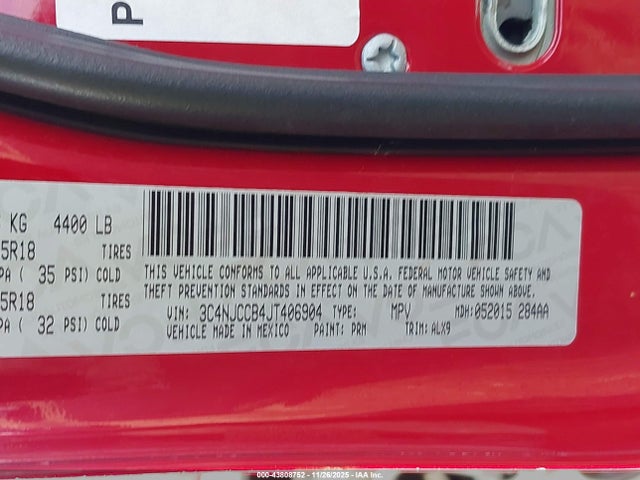 2018 JEEP COMPASS 3C4NJCCB4JT406904 Photo 8