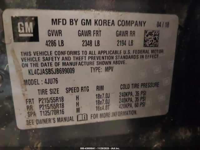 2018 BUICK ENCORE KL4CJASB5JB699009 Photo 8