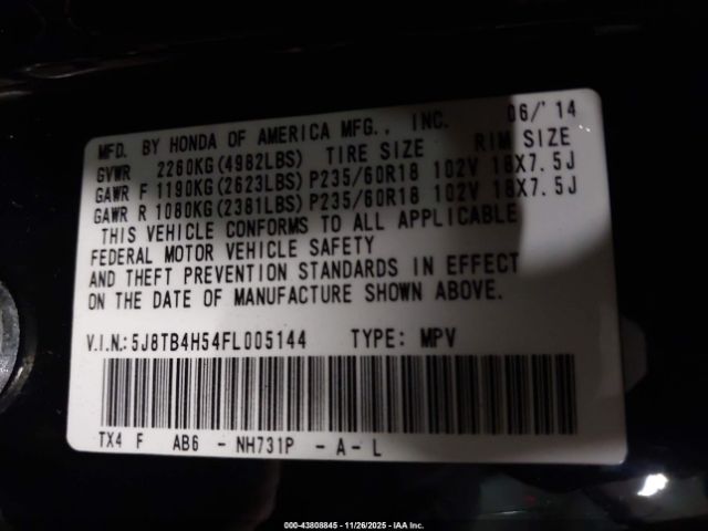 2015 ACURA RDX 5J8TB4H54FL005144 Photo 8