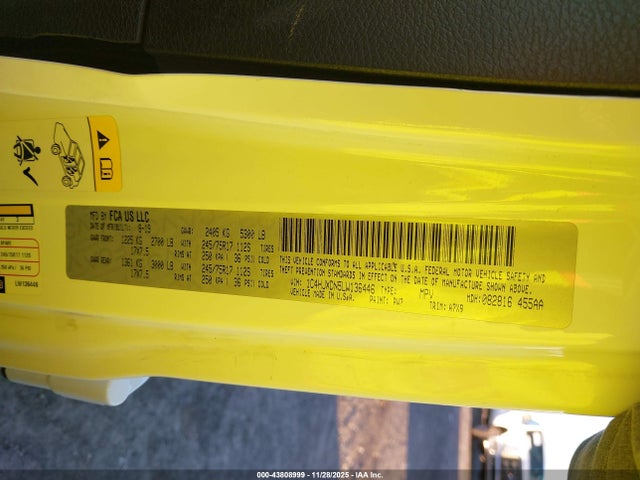 1C4HJXDN5LW136446 Jeep Wrangler Unlimited Sport S 4x4