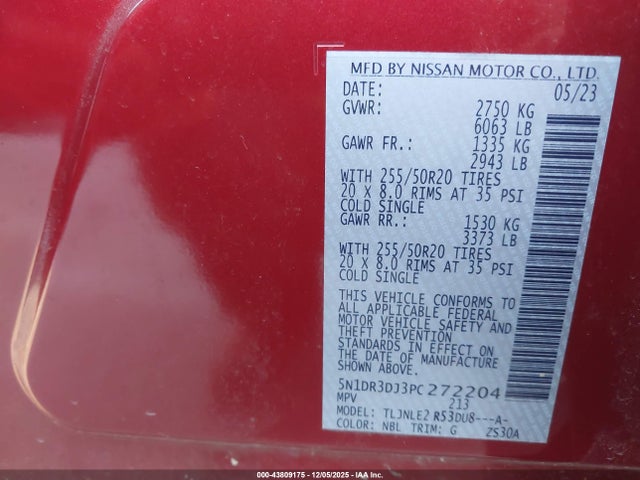 2023 NISSAN PATHFINDER 5N1DR3DJ3PC272204 Photo 8