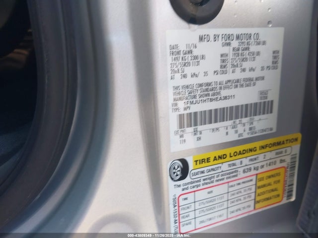 1FMJU1HT8HEA38311 Ford Expedition Xlt