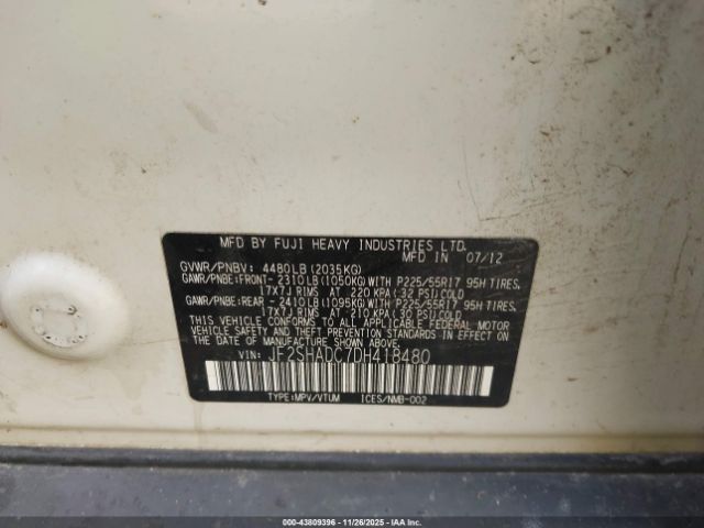 2013 SUBARU FORESTER JF2SHADC7DH418480 Photo 8