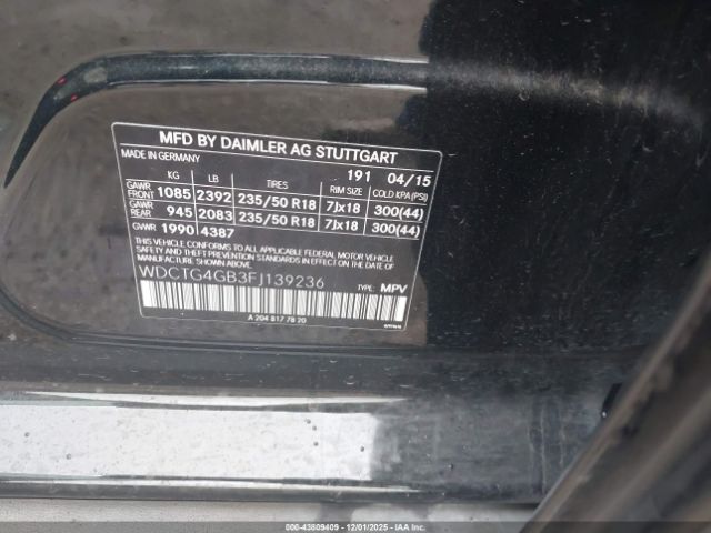 2015 MERCEDES-BENZ GLA 250 WDCTG4GB3FJ139236 Photo 8