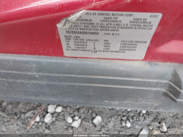 2008 CADILLAC SRX 1GYEE63AX80104659 Photo 8