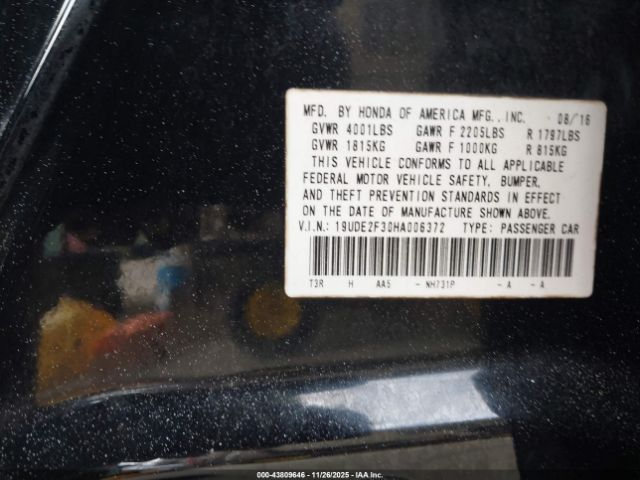 2017 ACURA ILX 19UDE2F30HA006372 Photo 8