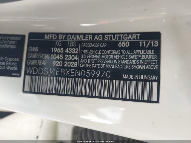 2014 MERCEDES-BENZ CLA 250 WDDSJ4EBXEN059970 Photo 8