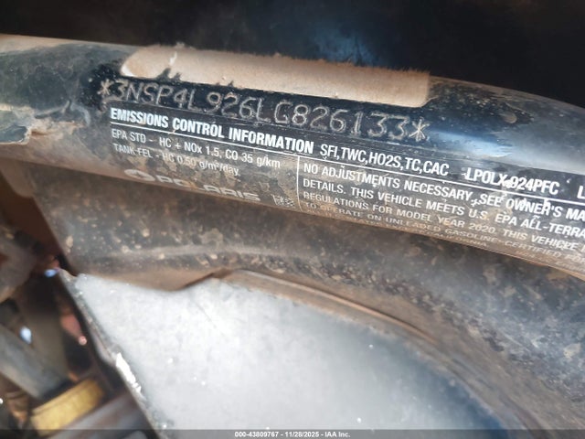 2020 POLARIS RZR 3NSP4L926LG826133 Photo 9