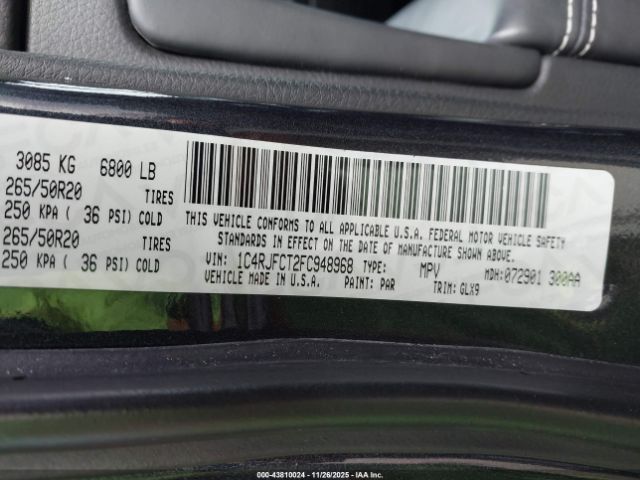 2015 JEEP GRAND CHEROKEE 1C4RJFCT2FC948968 Photo 8