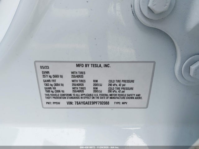 2023 TESLA MODEL Y 7SAYGAEE9PF792088 Photo 8