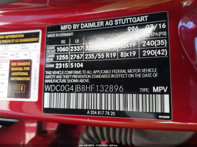 Mercedes-Benz GLC 300 2017 WDC0G4JB8HF132896 Image 9