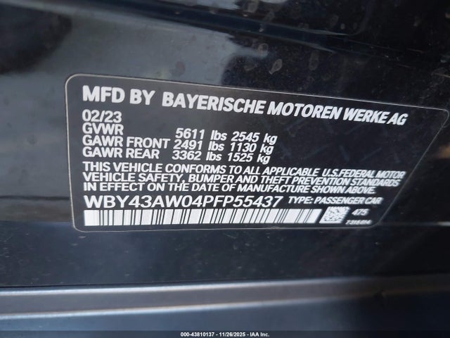 2023 BMW I4 WBY43AW04PFP55437 Photo 8