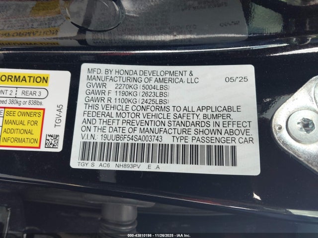 2025 ACURA TLX 19UUB6F54SA003743 Photo 8