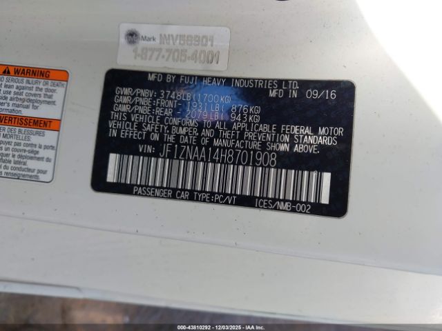 2017 TOYOTA 86 JF1ZNAA14H8701908 Photo 8