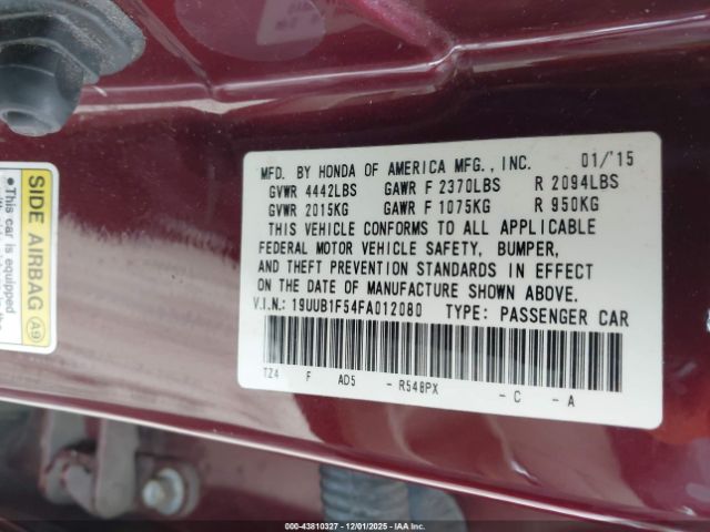 2015 ACURA TLX 19UUB1F54FA012080 Photo 8