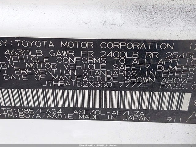 2016 LEXUS IS 200T JTHBA1D2XG5017777 Photo 8