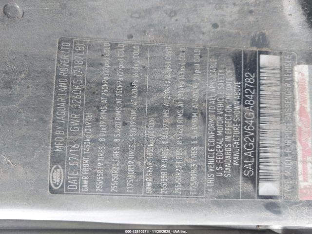 2016 LAND ROVER LR4 SALAG2V64GA842782 Photo 8