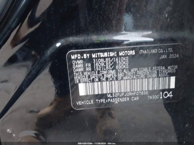 2024 MITSUBISHI MIRAGE G4 ML32FUFJ0RHF07936 Photo 8