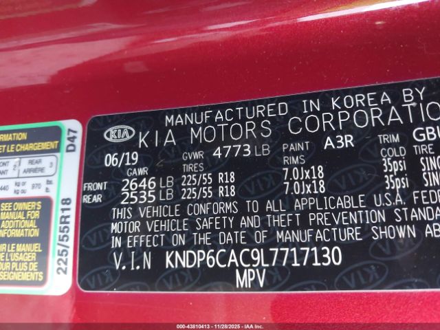 2020 KIA SPORTAGE KNDP6CAC9L7717130 Photo 8
