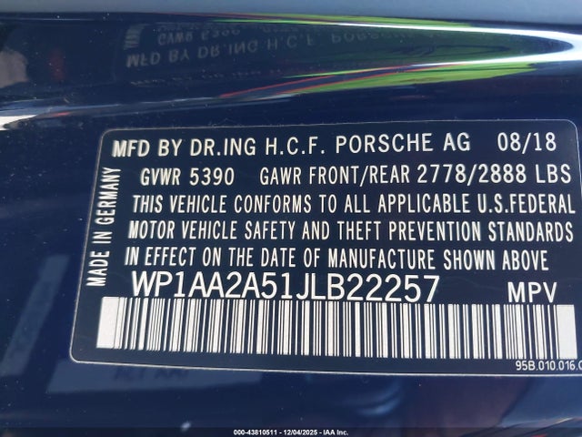 2018 PORSCHE MACAN WP1AA2A51JLB22257 Photo 8