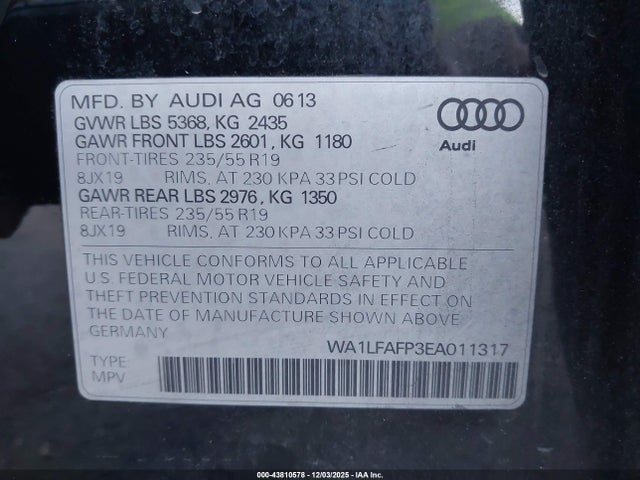 2014 AUDI Q5 WA1LFAFP3EA011317 Photo 8