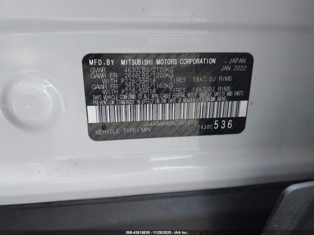 2022 MITSUBISHI ECLIPSE CROSS JA4ASWAA6NZ065859 Photo 8
