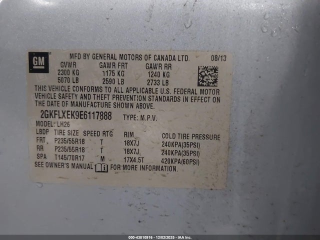 Продаж на аукціоні авто 2014 Gmc Terrain Slt-1, vin: 2GKFLXEK9E6117888, номер лоту: 43810916