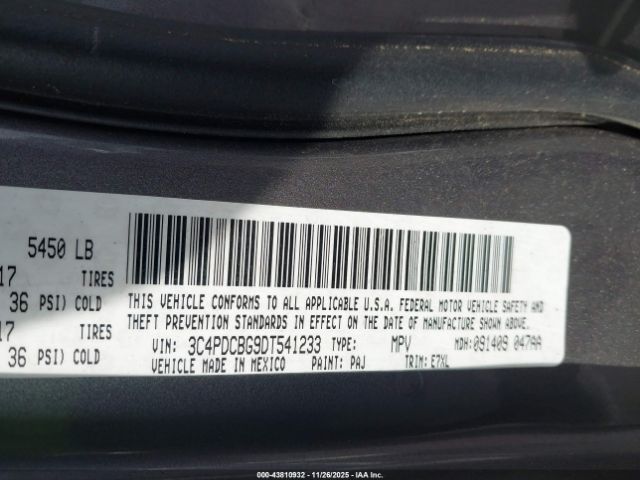 2013 DODGE JOURNEY 3C4PDCBG9DT541233 Photo 8