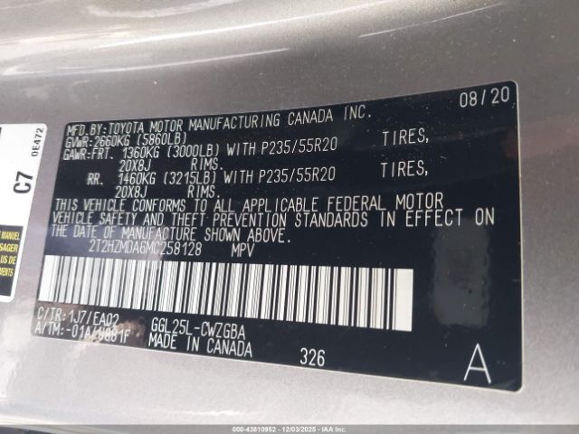 2021 LEXUS RX 350 2T2HZMDA6MC258128 Photo 8