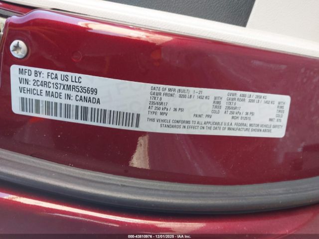 2021 CHRYSLER PACIFICA HYBRID 2C4RC1S7XMR535699 Photo 8
