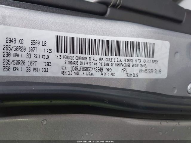 2016 JEEP GRAND CHEROKEE 1C4RJFBG8GC448349 Photo 8