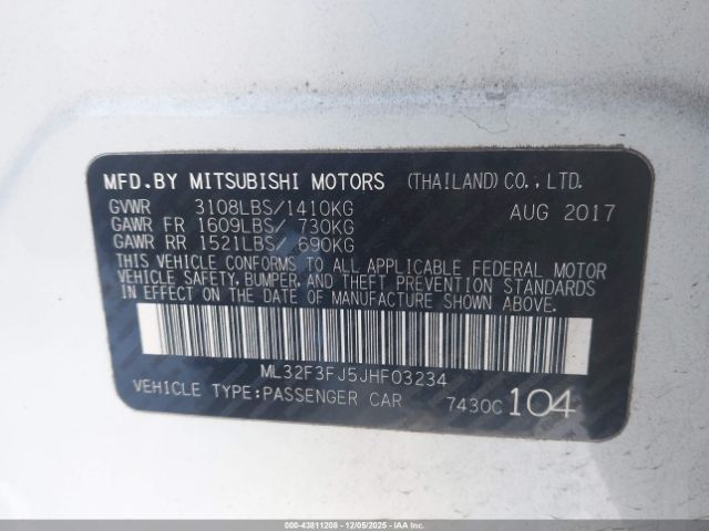 2018 MITSUBISHI MIRAGE G4 ML32F3FJ5JHF03234 Photo 8