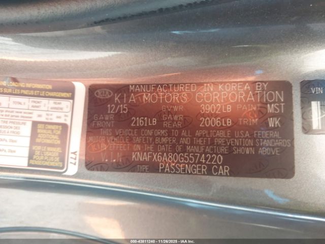 2016 KIA FORTE KOUP KNAFX6A80G5574220 Photo 8