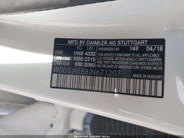2018 MERCEDES-BENZ CLA 250 WDDSJ4EB8JN671207 Photo 8