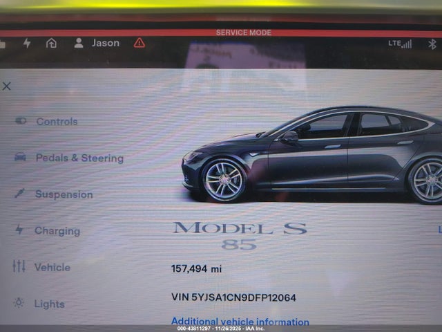 2013 TESLA MODEL S 5YJSA1CN9DFP12064 Photo 6