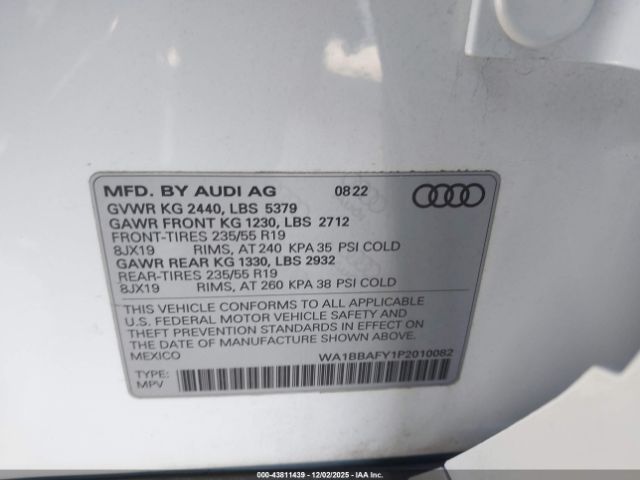 2023 AUDI Q5 WA1BBAFY1P2010082 Photo 8