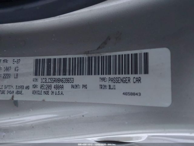 2008 CHRYSLER SEBRING 1C3LC55R08N639653 Photo 8