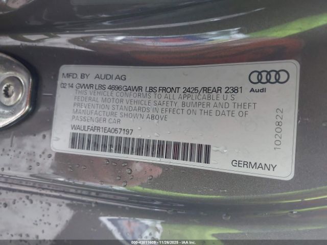 2014 AUDI A5 WAULFAFR1EA057197 Photo 8