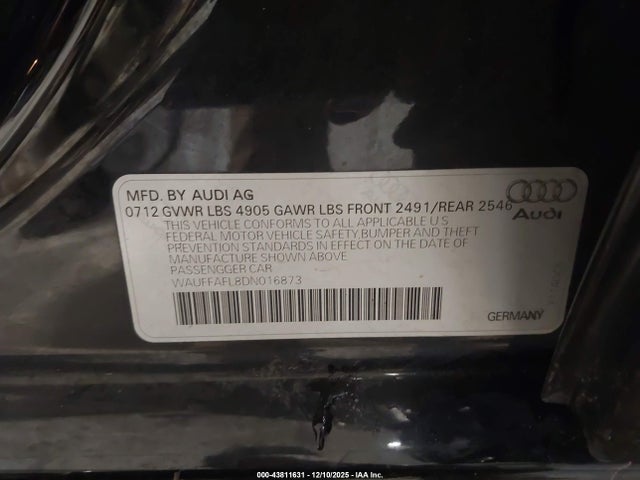 2013 AUDI A4 WAUFFAFL8DN016873 Photo 8